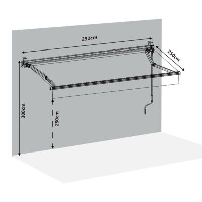 Store banne sans coffre gris 3 x 2,5 m Jagua Klikstrom