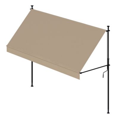 Store banne sans perçage 200x120cm Cityline - Hauteur réglable - Installation au sol et au mur - Toile beige