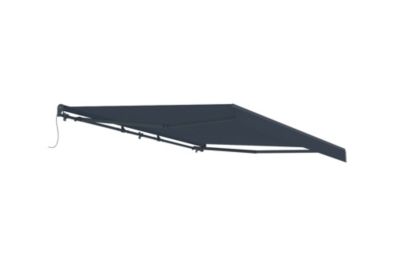 Store banne semi-coffre motorisé FAZZIO 4x3m - Toile premium 320g/m2 Gris