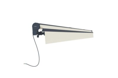 Store banne semi-coffre motorisé FAZZIO 5x3m - Toile premium 320g/m2 Beige