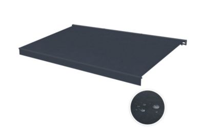 Store banne semi-coffre motorisé FAZZIO 5x3m - Toile premium 320g/m2 Gris