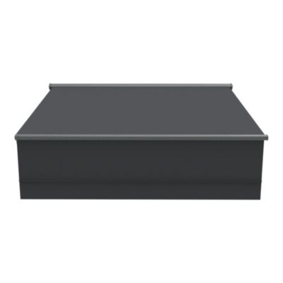 Store banne semi-coffre motorisé 5 x 3,5m gris