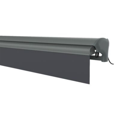 Store banne semi-coffre motorisé 5 x 3,5m gris