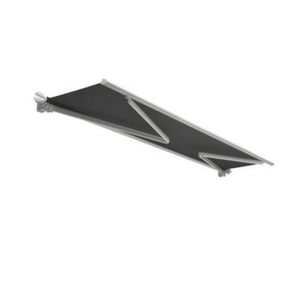 Store banne semi-coffre SARARI 3,00x2,00m (Motorisé à interrupteur + manœuvre de secours - Gris Graphite - Blanc)