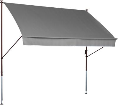 Store banne Style avec manivelle - pour la protection solaire - montage sans perçage ni chevilles - 150 cm, gris clair