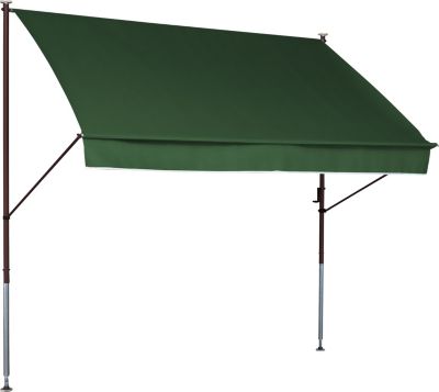 Store banne Style avec manivelle - pour la protection solaire - montage sans perçage ni chevilles - 400 cm, vert