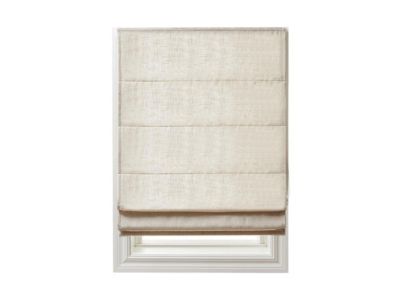 Store bateau  en polyester et lin -120 x 180 cm - Beige chiné - DALINI