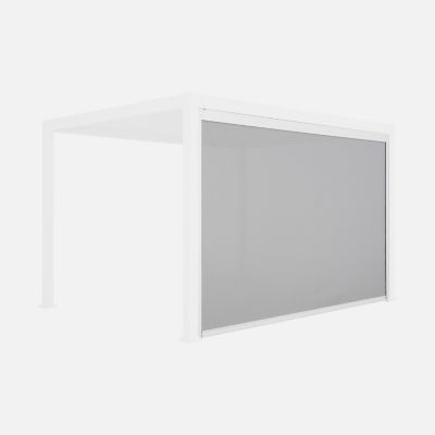 Store blanc pour pergola bioclimatique   Triomphe   3x4 m. aluminium et textilène