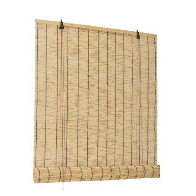 Store de fenêtre en Bambou avec enroulement manuel, protection vie privée et brise-vue-Longueur 150 x Hauteur 200 cm