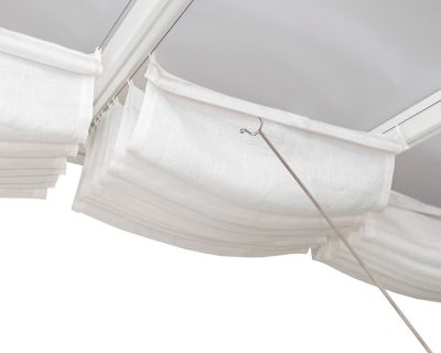 Store de toit manuel pour pergola 300 x 851 cm blanc