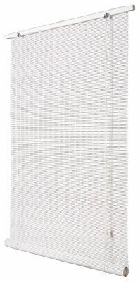 Store enrouleur bois blanc 140 x 180 cm