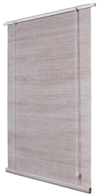 Store enrouleur bois blanc Scandinave H.220 x l.120cm Ballauff