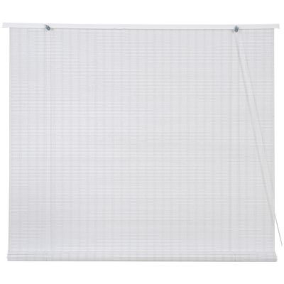 Store enrouleur bois blanc Scandinave H.220 x l.120cm Ballauff