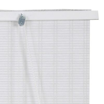 Store enrouleur bois blanc Scandinave H.220 x l.120cm Ballauff