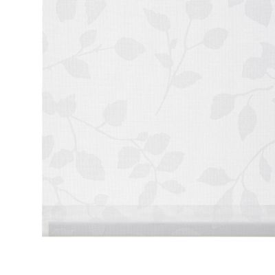 Store enrouleur Colours Azzuro polyester blanc fleurs 45 x 195 cm