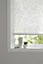 Store enrouleur Colours Azzuro polyester blanc fleurs 75 x 195 cm