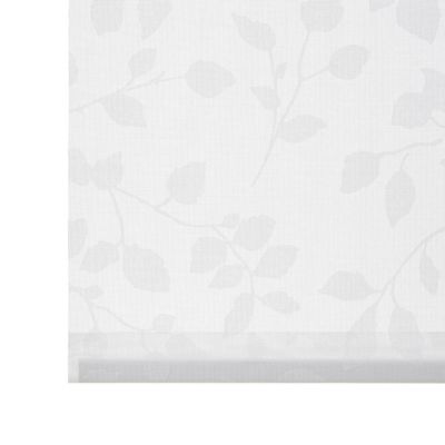 Store enrouleur Colours Azzuro polyester blanc fleurs 90 x 195 cm