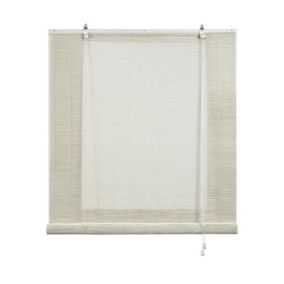 Store Enrouleur en Bambou Blanc  120 x 175 cm