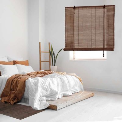 Store Enrouleur en Bambou Brun escuro 120 x 175 cm