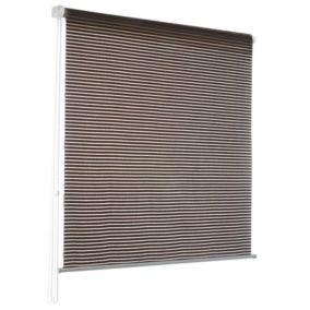 Store enrouleur Fashion coloris Deluxe Stripe Marron 80 x 150 cm - Floordirekt