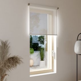 Store enrouleur jour/nuit Annuri pose facile blanc cassé L.180 x l.75cm GoodHome