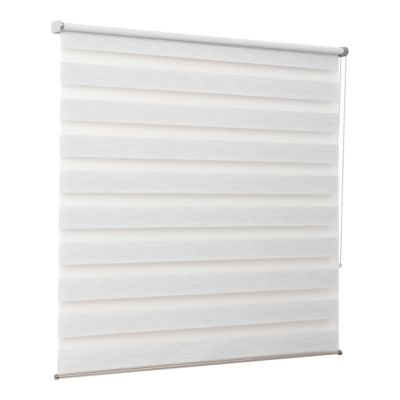 Store enrouleur jour/nuit Brize pose facile blanc chiné L.240 x l.160cm GoodHome