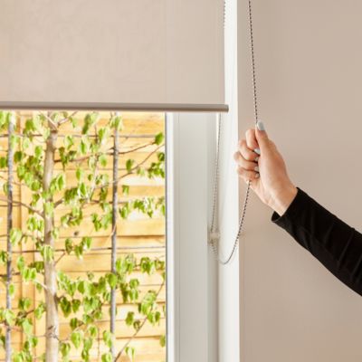 Store enrouleur jour/nuit Brize pose facile gris chiné L.180 x l.55cm GoodHome