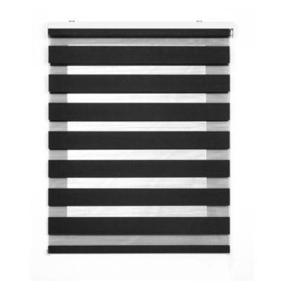 Store Enrouleur Jour Nuit Drop double tissage Argent 80X250