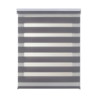 Store Enrouleur Jour Nuit Drop double tissage Gris 160X250