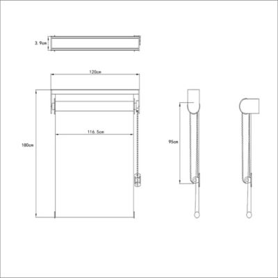 Store enrouleur jour / nuit Elin blanc l.120 x H.180cm Colours