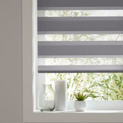 Store enrouleur jour / nuit Elin gris l.60 x H.180cm Colours