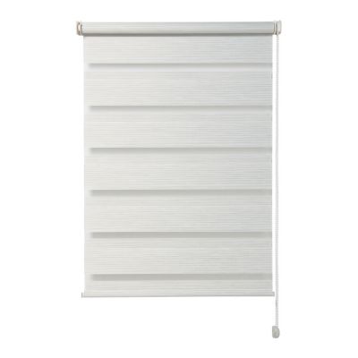 Store enrouleur jour / nuit Elin ligné blanc et gris l.55 x H.180cm Colours