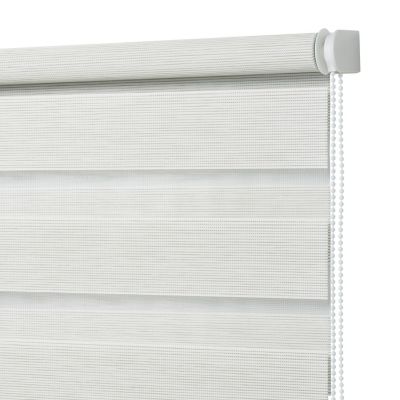 Store enrouleur jour / nuit Elin ligné blanc et gris l.55 x H.180cm Colours
