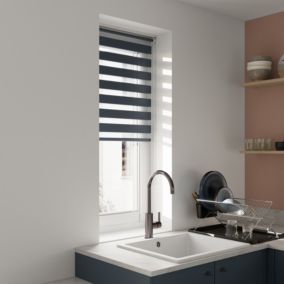 Store enrouleur jour/nuit Elin pose facile bleu tempête L.180 x l.60cm GoodHome