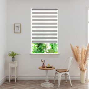 Store enrouleur jour/nuit Elin pose facile gris béton L.240 x l.75cm GoodHome