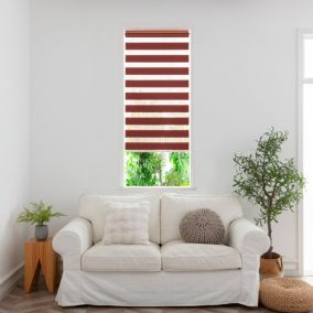 Store enrouleur jour/nuit Elin pose facile terracotta L.140 x l.45cm GoodHome