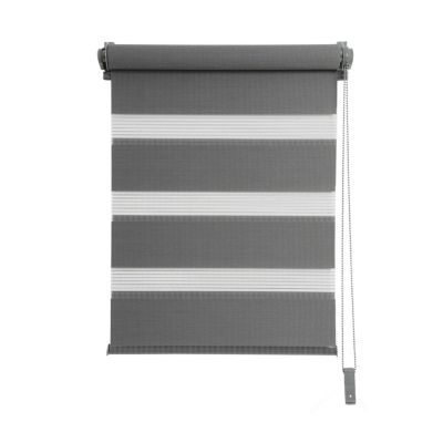 Store enrouleur jour / nuit gris anthracite l.42 x H.190 cm Madeco