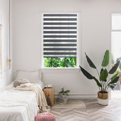 Store enrouleur jour/nuit gris foncé l.45 x H.140cm Madeco