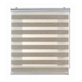 Store Enrouleur Jour Nuit Premium Finitions en Aluminium Beige 100 x 250 cm