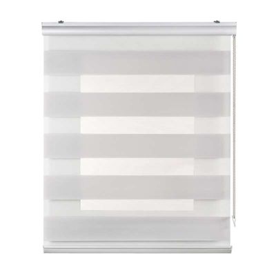Store Enrouleur Jour Nuit Premium Finitions en Aluminium Gris clair 80 x 250 cm