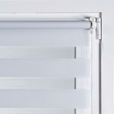 Store Enrouleur Jour Nuit sans perçage EasyFix Blanc 90 x 180 cm