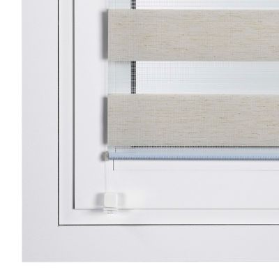 Store Enrouleur Jour Nuit sans perçage EasyFix Lin 75 x 180 cm