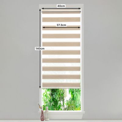 Store enrouleur jour / nuit sans perçage Brize beige l.40 x H.140cm Goodhome