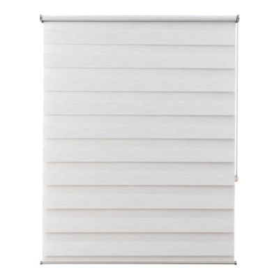 Store enrouleur jour / nuit sans perçage Brize blanc chiné l.120 x H.180cm Goodhome