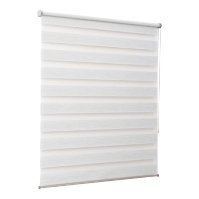 Store enrouleur jour / nuit sans perçage Brize blanc chiné l.120 x H.180cm Goodhome