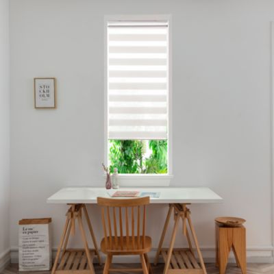 Store enrouleur jour / nuit sans perçage Brize blanc chiné l.60 x H.240cm Goodhome