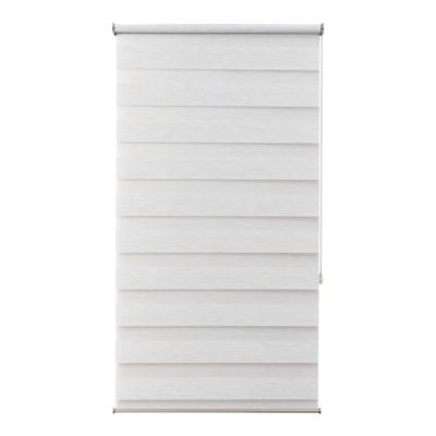 Store enrouleur jour / nuit sans perçage Brize blanc chiné l.75 x H.240cm Goodhome