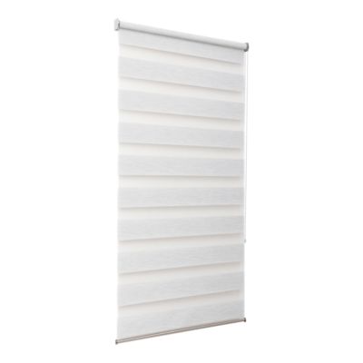 Store enrouleur jour / nuit sans perçage Brize blanc chiné l.75 x H.240cm Goodhome