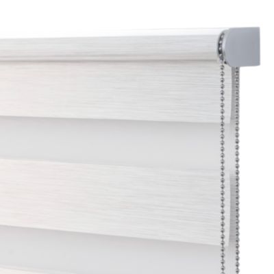 Store enrouleur jour / nuit sans perçage Brize blanc chiné l.75 x H.240cm Goodhome
