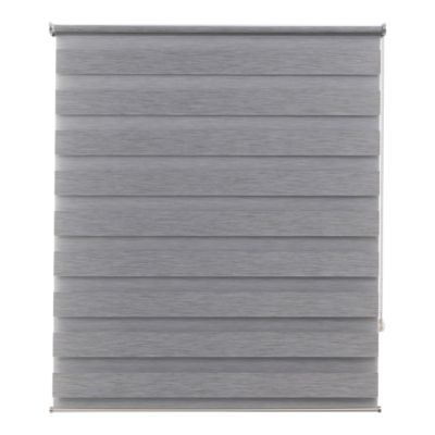 Store enrouleur jour / nuit sans perçage Brize gris chiné l.120 x H.180cm Goodhome
